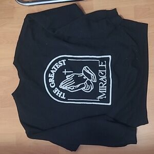 ENC Black Hand Screen Printed Large Crew Neck